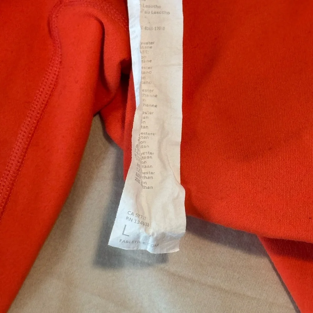 Fabletics Women's Vibrant Orange Redish Leggings - Size L - Picture 4 of 7